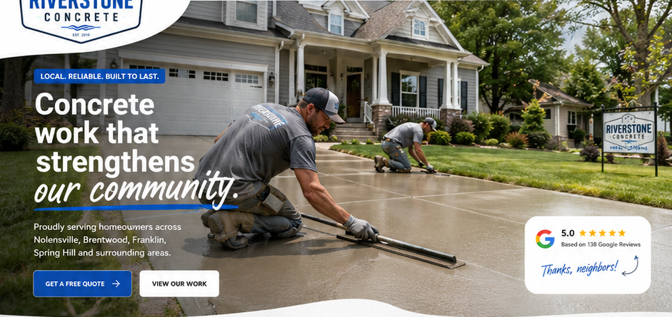 Concrete Repair & Replacement completed by Riverstone Concrete in Middle Tennessee